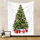 Lofaris Gold Bauble Christmas Tree With Gift Wall Tapestry